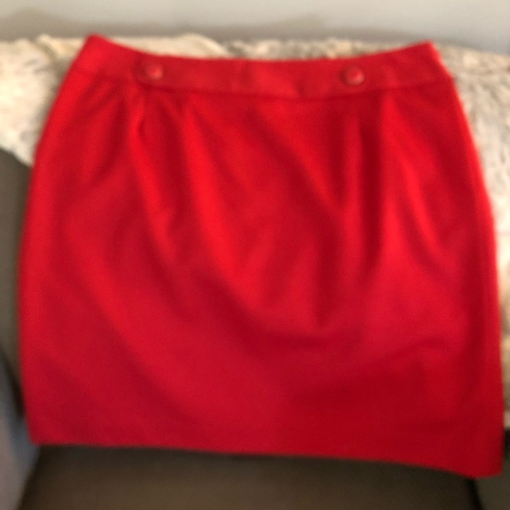 Ann Taylor Loft Short Red above the knee skirt